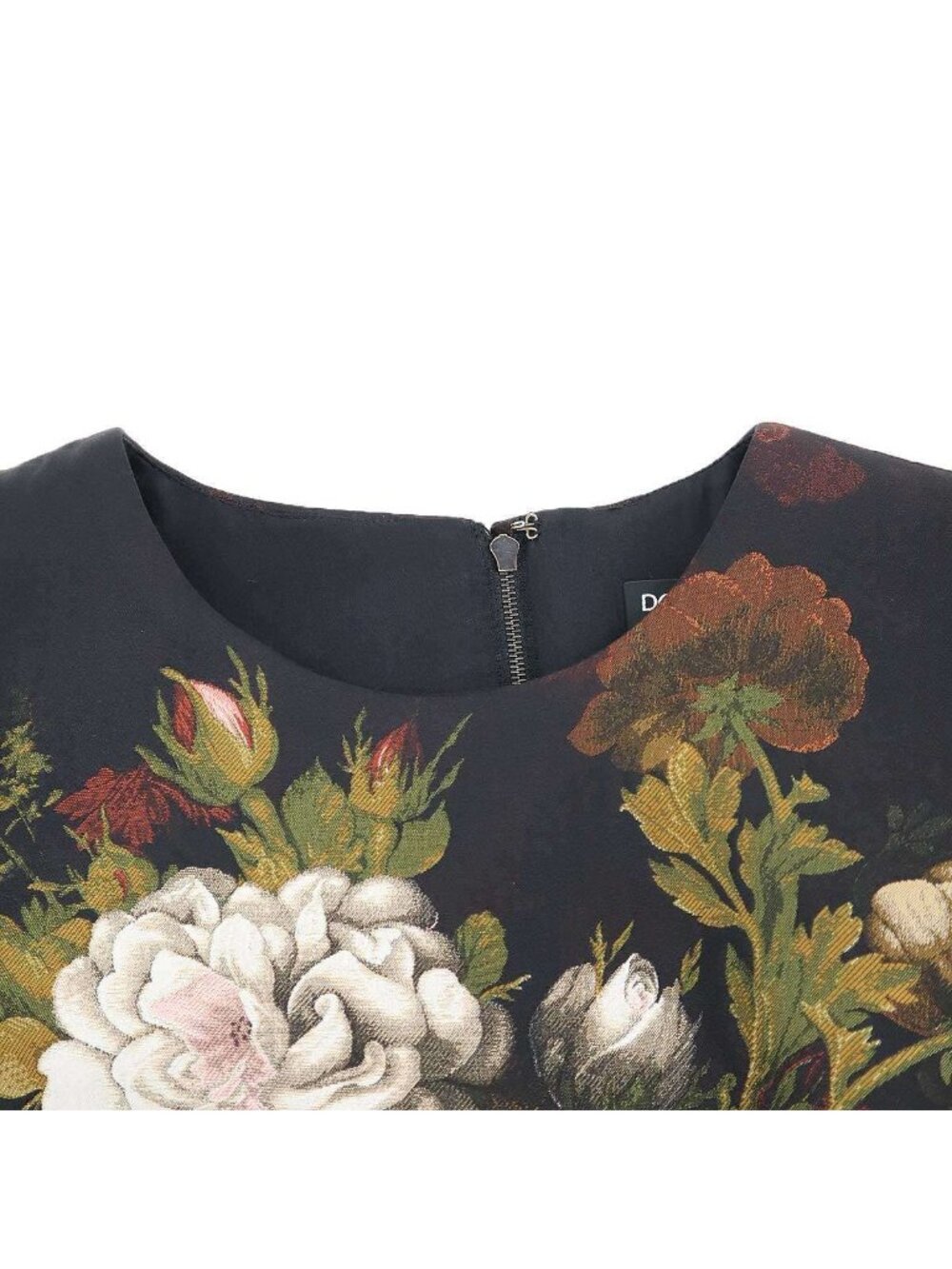 Dolce & Gabbana Flower Jacquard Bijou Stone Dress Black 38 - Picture 4 of 7